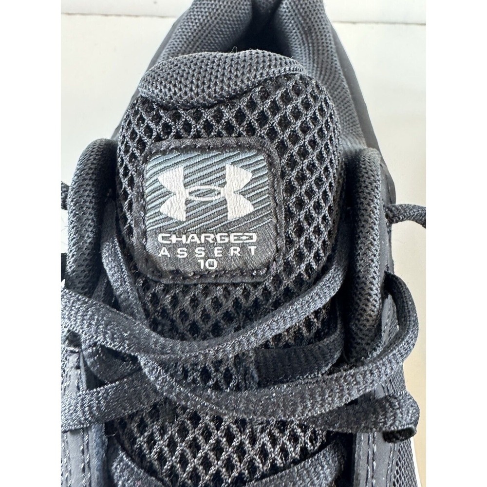 Under Armour Charged Assert 10 Running Shoes Black White 10.5 Activewear 71-04 - Picture 8 of 15